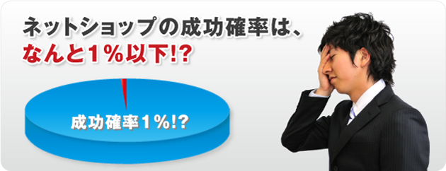 ネットショップで成功確率は、なんと1%以下?